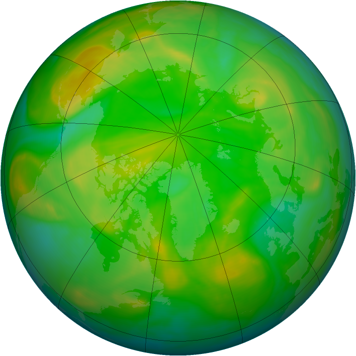 Arctic ozone map for 18 June 2005